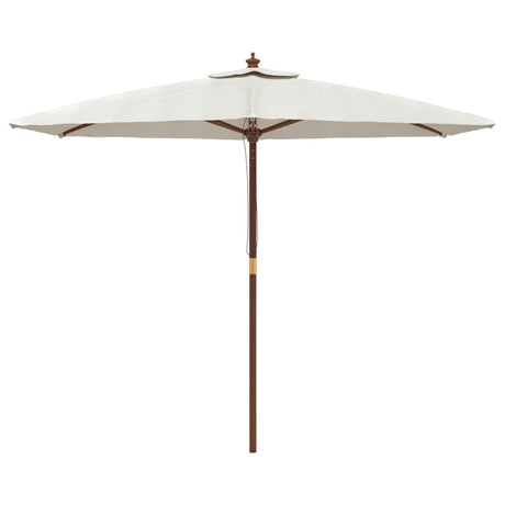 Vidaxx Sonnenschirm mit Holzmast 299x240 cm sandfarben