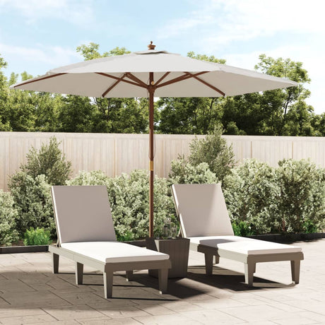 Vidaxx Sonnenschirm mit Holzmast 299x240 cm sandfarben