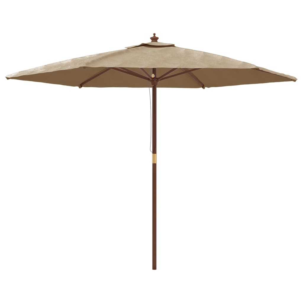 Vidaxx Sonnenschirm mit Holzmast 299x240 cm taupe