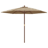Vidaxx Sonnenschirm mit Holzmast 299x240 cm taupe