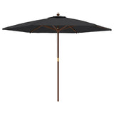 Vidaxx Sonnenschirm mit Holzstange 299x240 cm schwarz
