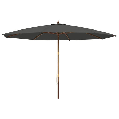 Vidaxl parasol met houten paal 400x273 cm antracietkleurig
