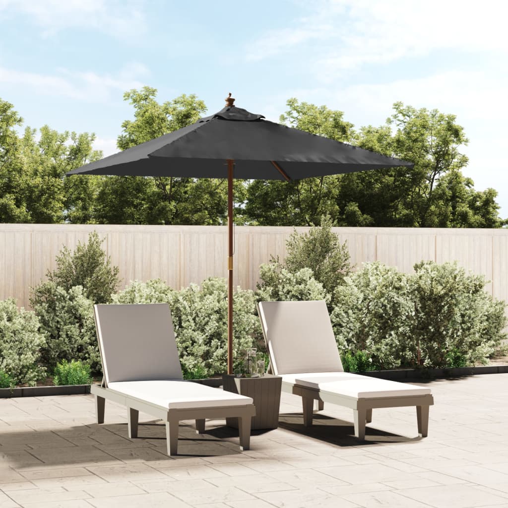 Vidaxx Sonnenschirm mit Holzmast 198x198x231 cm Anthrazit