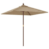 VidaXL Sonnenschirm mit Holzstange 198x198x231 cm Taupe