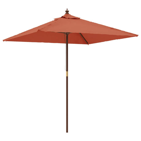 Vidaxx Sonnenschirm mit Holzstange 198x198x231 cm terrakottafarben