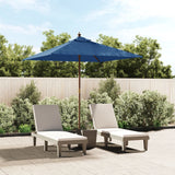 VidaXL Sonnenschirm mit Holzstange 198x198x231 cm azurblau