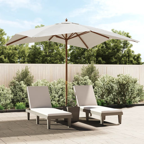 Vidaxx Sonnenschirm mit Holzstange 300x300x273 cm sandfarben