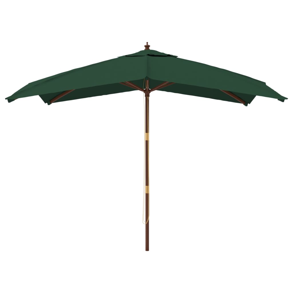 Vidaxx Sonnenschirm mit Holzstange 300x300x273 cm grün