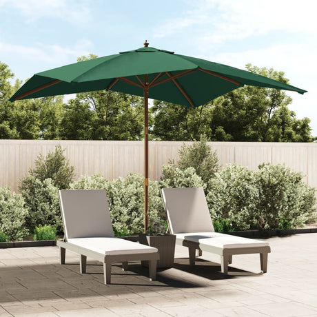 Vidaxx Sonnenschirm mit Holzstange 300x300x273 cm grün
