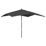 Vidaxx Sonnenschirm mit Holzmast 300x300x273 cm Anthrazit