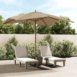 Vidaxx Sonnenschirm mit Holzstange 300x300x273 cm Taupe