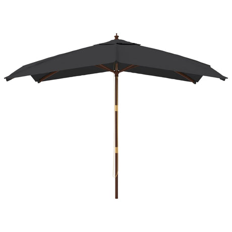 Vidaxx Sonnenschirm mit Holzstange 300x300x273 cm schwarz