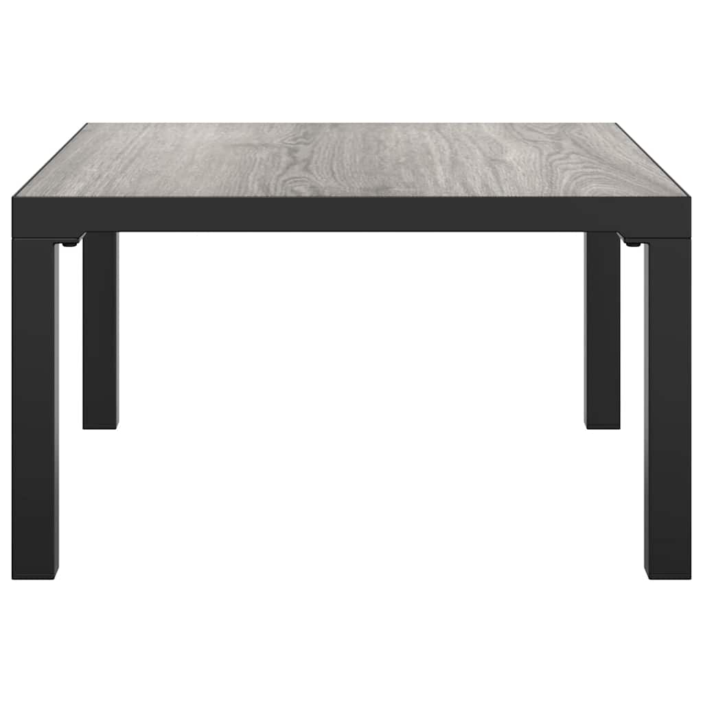 Vidaxl salontafel tuin 55x55x31 cm dpc en staal grijs