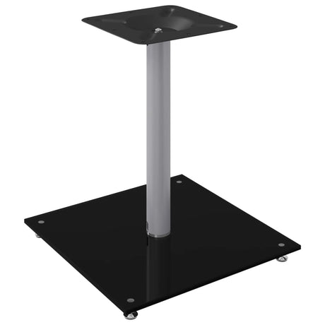 Vidaxl-Lautsprecherständer, 2 Stück, 1 Säule, gehärtetes Glas, Schwarz und Silber