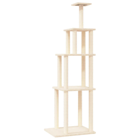 Vidaxl Katzenmöbel mit Sisal-Kratzstämmen 183 cm cremefarben