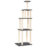 Vidaxl Katzenmöbel mit Sisal-Kratzstämmen 183 cm dunkelgrau
