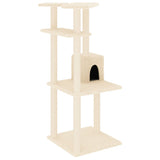 Vidaxl -Katzenmöbel mit Sisal -Kratzerpfosten 123 cm Creme -Colored