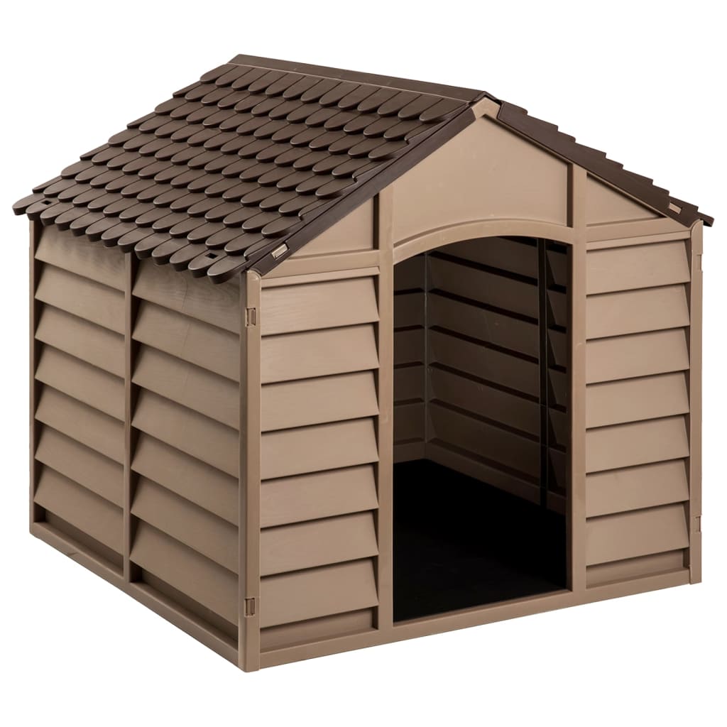 Vidaxxl Hundehütte 86x84x82 cm Polypropylen braun