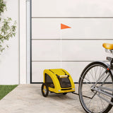 Vidaxl Dog Bike Trailer Oxford Fabric und Eisengelb