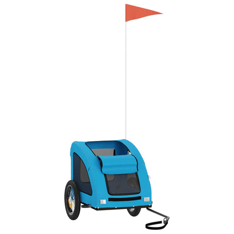 Vidaxl hondenfietstrailer oxford stof en ijzer blauw