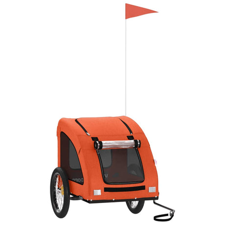 VidaXL Hundefahrradanhänger Oxford-Stoff und Eisenorange