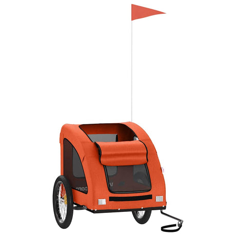 VidaXL Hundefahrradanhänger Oxford-Stoff und Eisenorange
