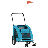 VidaXL Hundefahrradanhänger Oxford-Stoff und Eisenblau