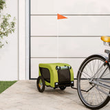 Vidaxl Dog Bike Trailer Oxford Fabric und Eisengrün und Schwarz