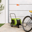 Vidaxl Dog Bike Trailer Oxford Fabric und Eisengrün und Schwarz
