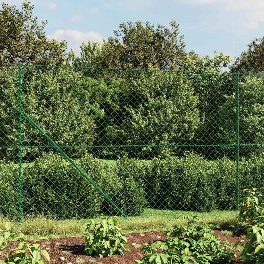 VidaXL Maschendrahtzaun 2x10 m grün