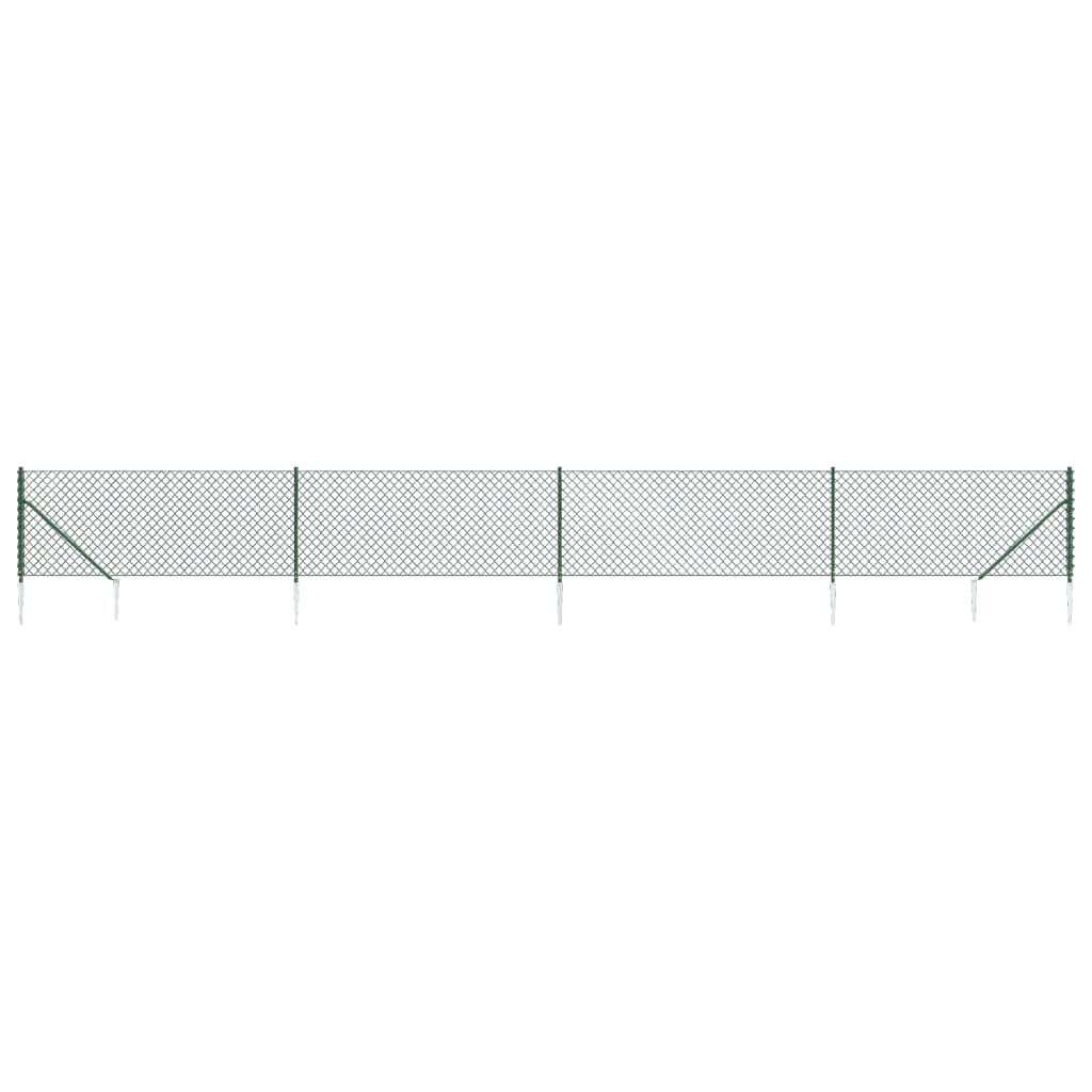 Vidaxl-Maschenzaun mit Erdankern 1x10 m grün