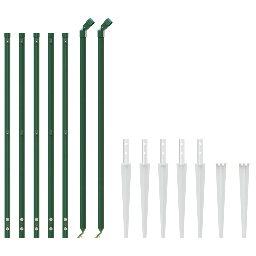 Vidaxl-Maschenzaun mit Erdankern 1x10 m grün