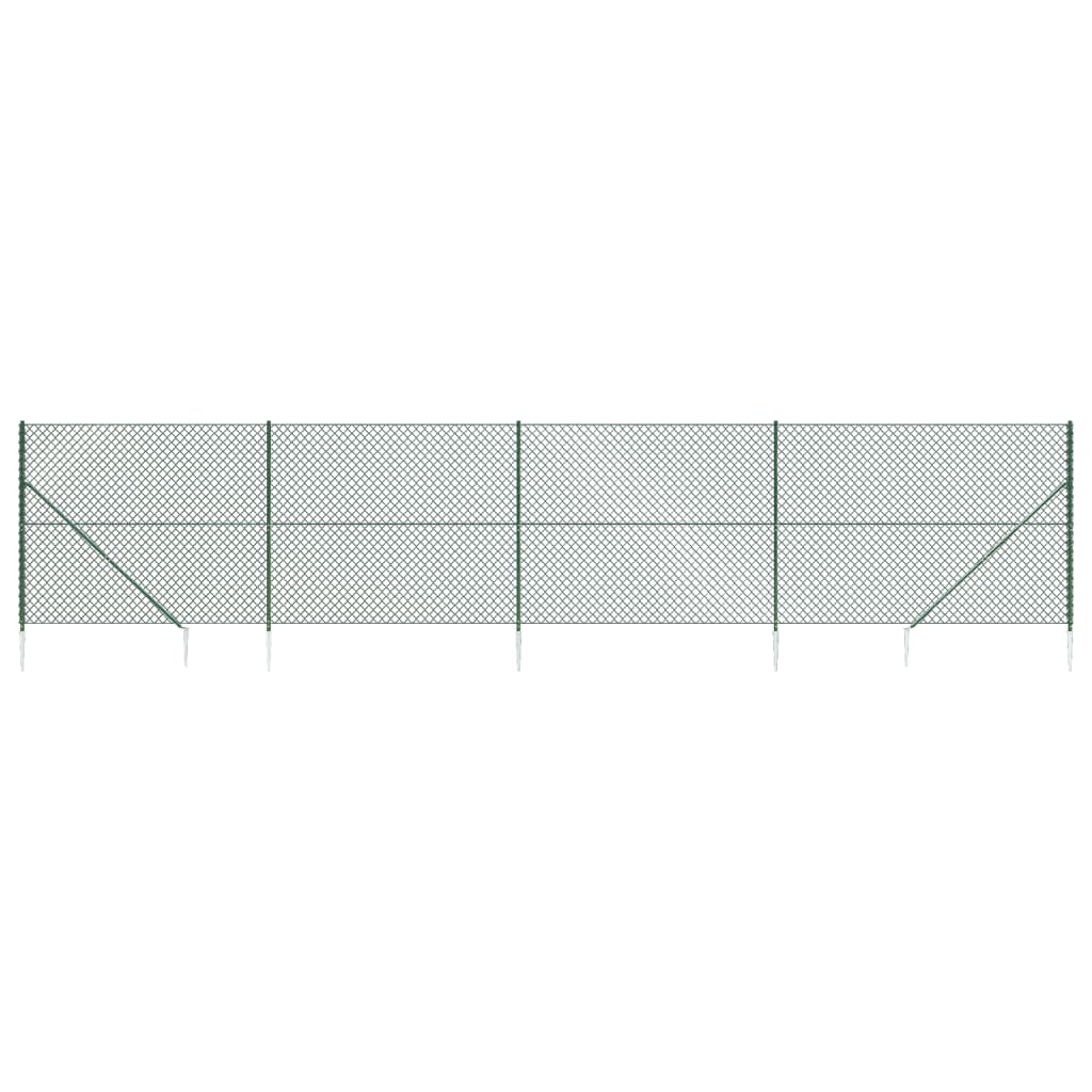 Vidaxxl-Maschenzaun mit Erdankern 2x10 m grün