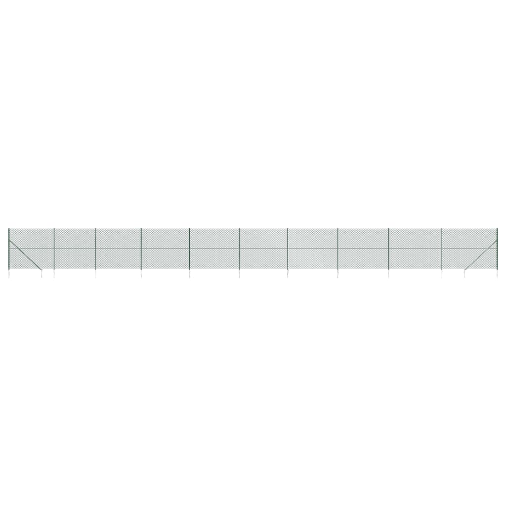 VidaXL Gitterzaun mit Erdankern 2x25 m Grün