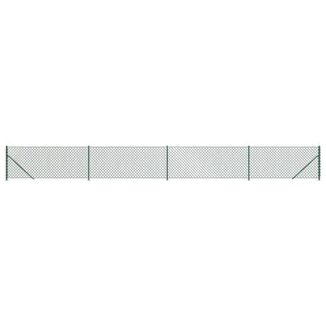 Vidaxl-Gitterzaun mit Flansch 1x10 m grün