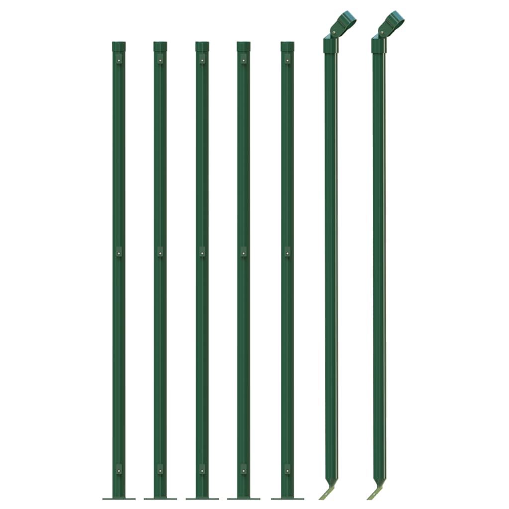 Vidaxl-Gitterzaun mit Flansch 1x10 m grün