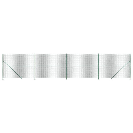 Vidaxx-Gitterzaun mit Flansch 1,6x10 m grün