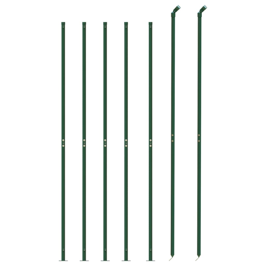 VidaXL-Gitterzaun mit Flansch 2x10 m grün
