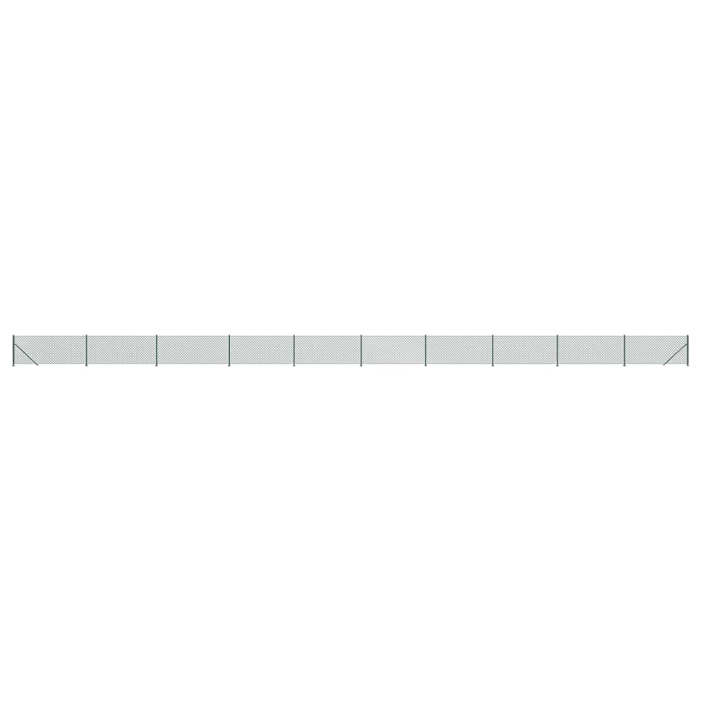 VidaXL-Gitterzaun mit Flansch 1x25 m grün