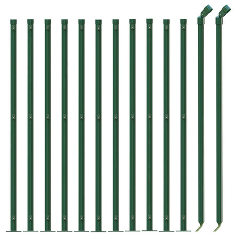 VidaXL-Gitterzaun mit Flansch 1x25 m grün