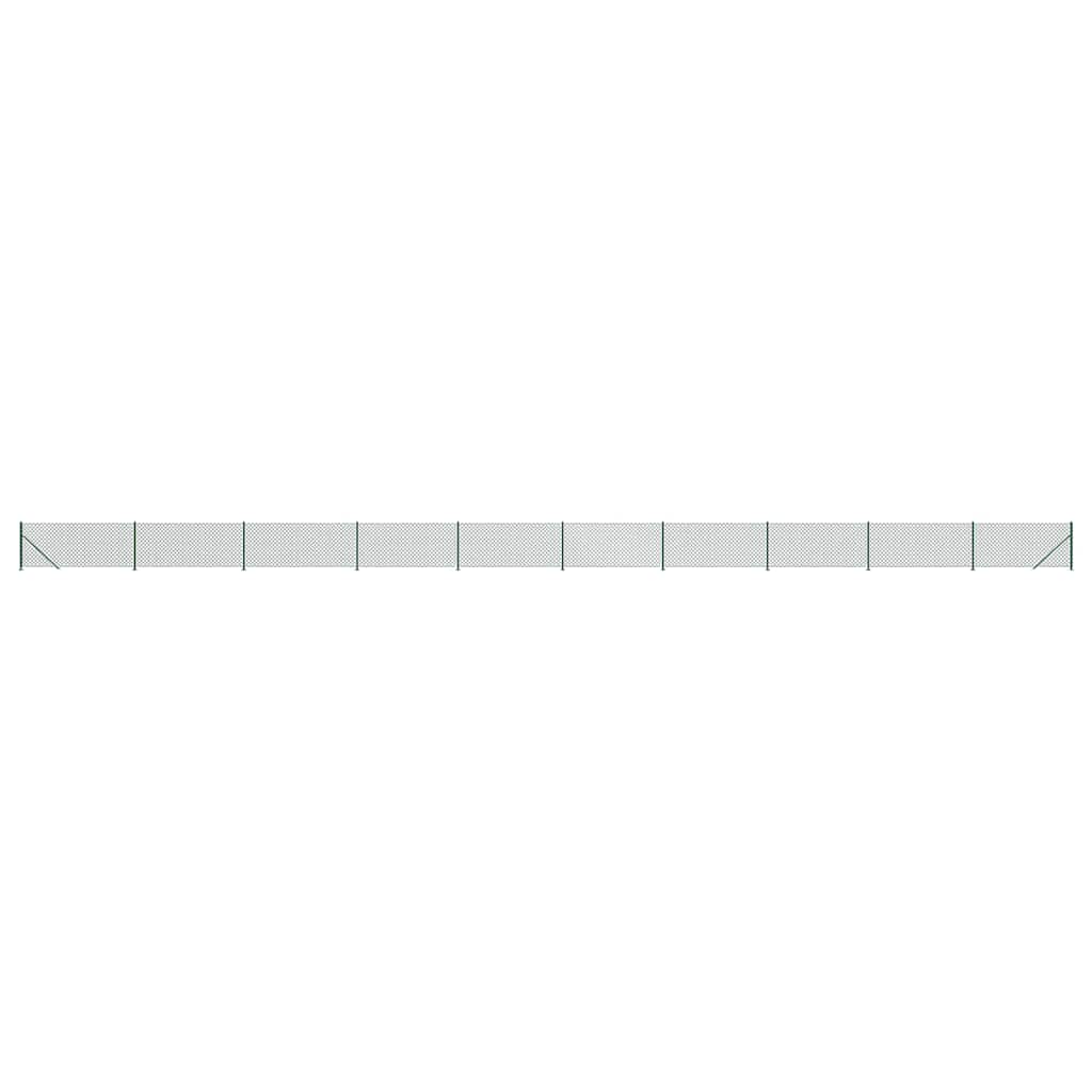 VidaXL Gitterzaun mit Flansch 1,1x25 m grün