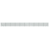 VidaXL Gitterzaun mit Flansch 1,4x25 m grün