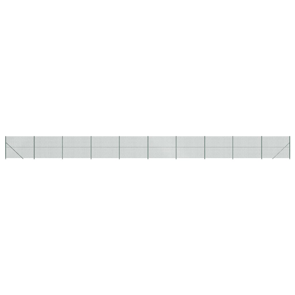 VidaXL Gitterzaun mit Flansch 1,6x25 m grün