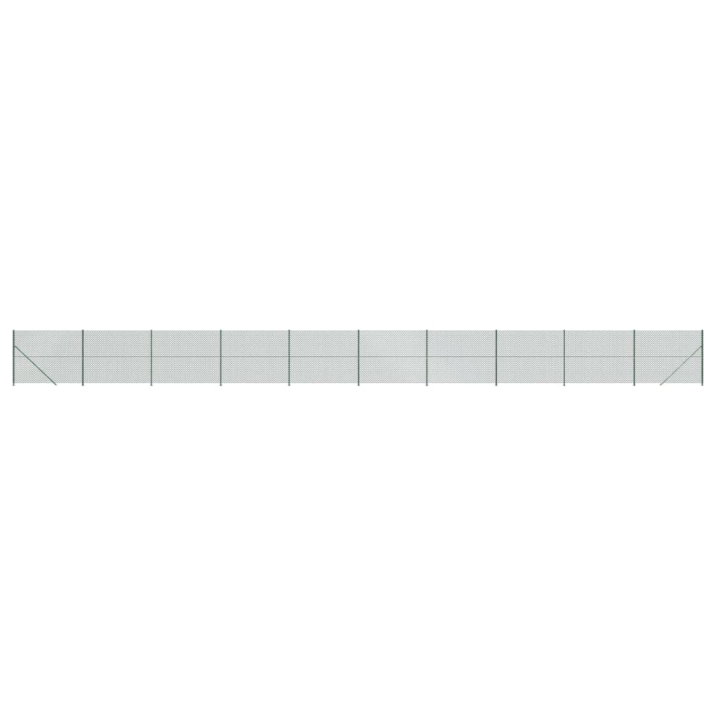 VidaXL Gitterzaun mit Flansch 2x25 m grün