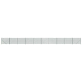 VidaXL Gitterzaun mit Flansch 2,2x25 m grün