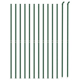 VidaXL Gitterzaun mit Flansch 2,2x25 m grün