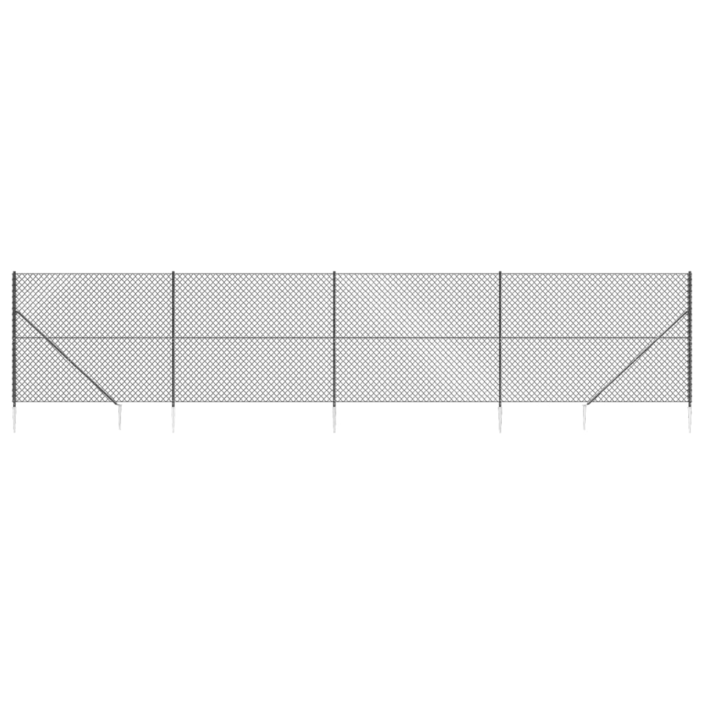 Vidaxl-Gitterzaun mit Erdankern 2x10 m Anthrazit