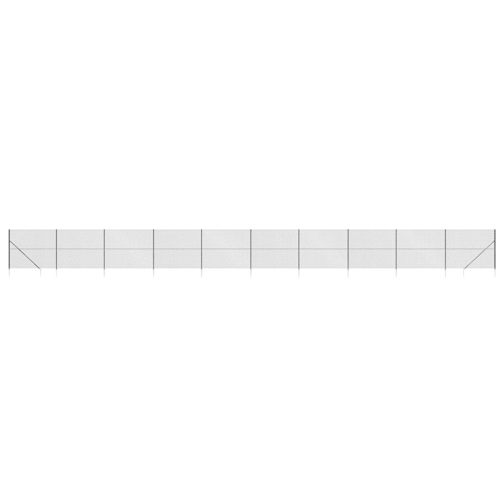 VidaXL Gitterzaun mit Erdankern 2,2x25 m Anthrazit
