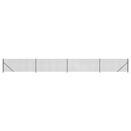 Vidaxl-Gitterzaun mit Flansch 1,1x10 m Anthrazit