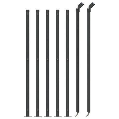 Vidaxl-Gitterzaun mit Flansch 1,1x10 m Anthrazit